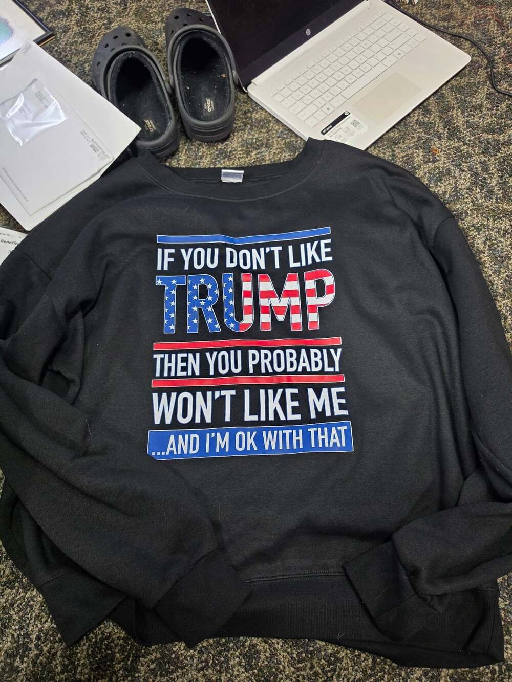 Mission Ridge Trump Sweatshirt Size L Black